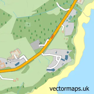 Street map sample of A' Chill Bheag, Ross and Cromarty