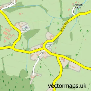 Street map sample of Abberley, Worcestershire
