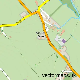 Street map sample of Abbey Dore, Herefordshire