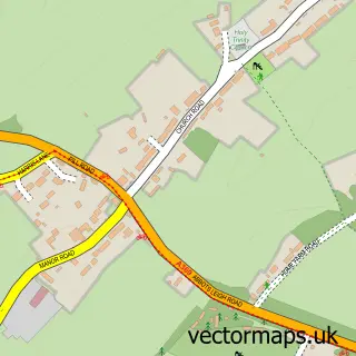 Street map sample of Abbots Leigh, Somerset