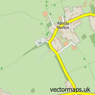 Street map sample of Abbots Morton, Worcestershire