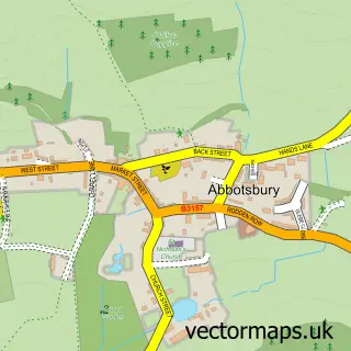 Street map sample of Abbotsbury, Dorset