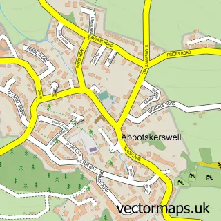 Street map sample of Abbotskerswell, Devon