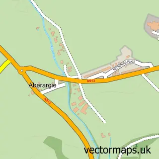 Street map sample of Aberargie, Perth and Kinross