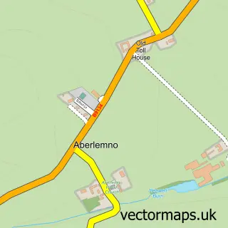 Street map sample of Aberlemno, Angus