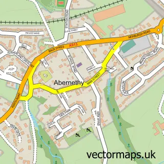 Street map sample of Abernethy, Perth and Kinross