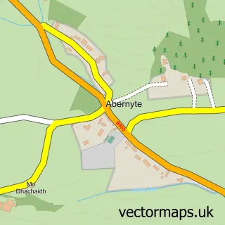 Street map sample of Abernyte, Perth and Kinross
