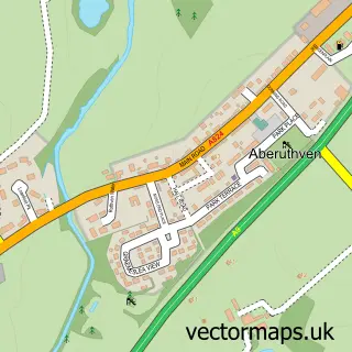 Street map sample of Aberuthven, Perth and Kinross