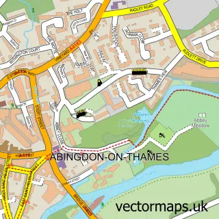 Street map sample of Abingdon, Oxfordshire