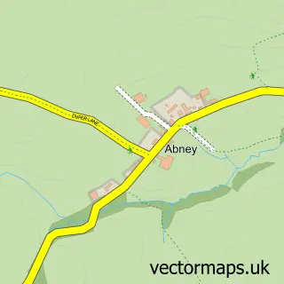 Street map sample of Abney, Derbyshire
