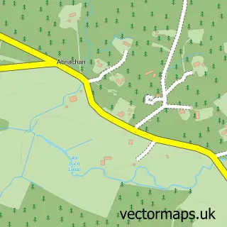 Street map sample of Abriachan, Inverness