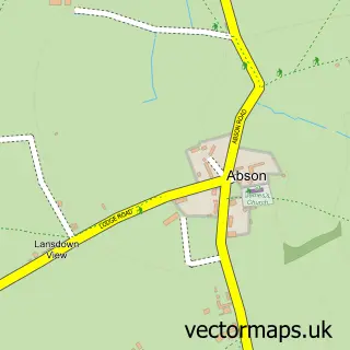 Street map sample of Abson, Gloucestershire