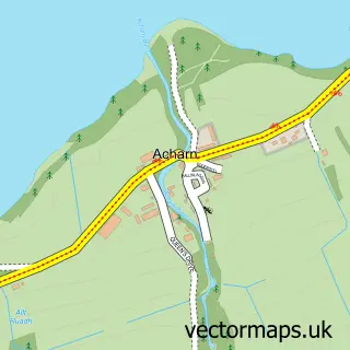 Street map sample of Acharn, Perth and Kinross