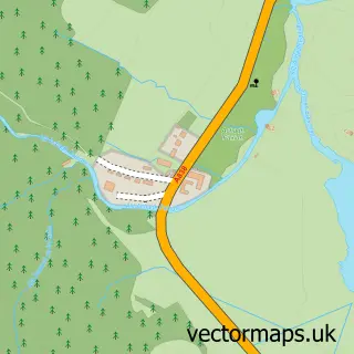 Street map sample of Achfary, Sutherland