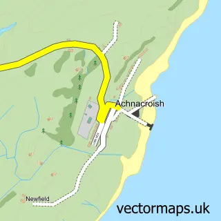Street map sample of Achnacroish, Argyll and Bute