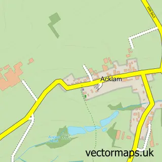 Street map sample of Acklam, North Yorkshire