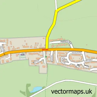 Street map sample of Acklington, Northumberland
