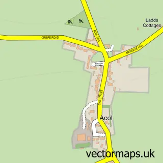 Street map sample of Acol, Kent