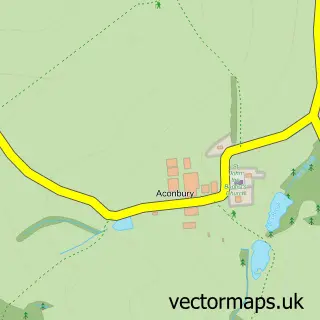 Street map sample of Aconbury, Herefordshire