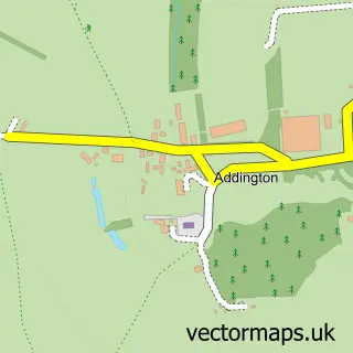 Street map sample of Addington, Buckinghamshire