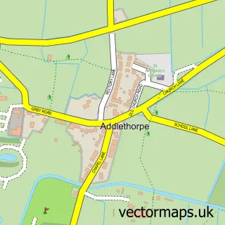 Street map sample of Addlethorpe, Lincolnshire