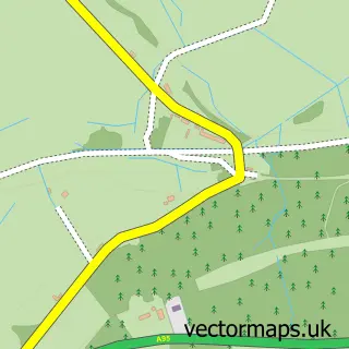 Street map sample of Advie, Inverness