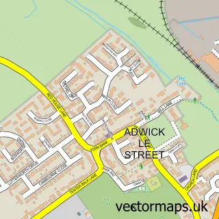 Street map sample of Adwick le Street, South Yorkshire