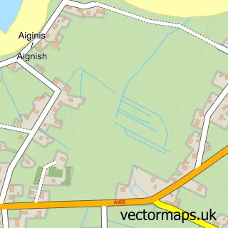 Street map sample of Aiginis, Western Isles