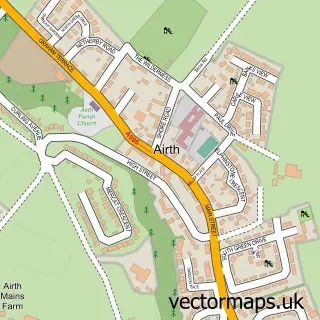 Street map sample of Airth, Stirling and Falkirk