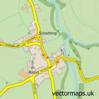 Street map sample of Airton, North Yorkshire