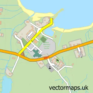 Street map sample of Aith, Shetland