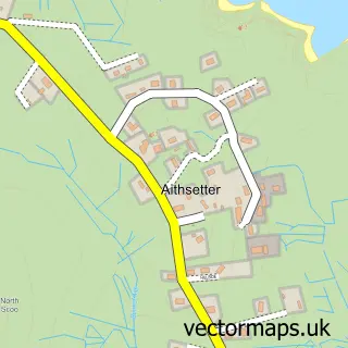Street map sample of Aithsetter, Shetland