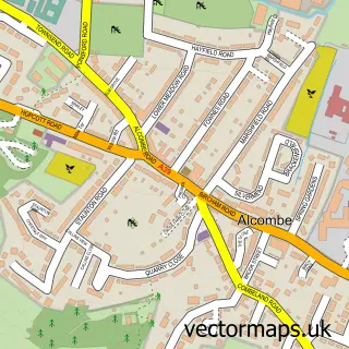 Street map sample of Alcombe, Somerset