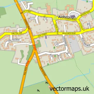 Street map sample of Aldbrough, East Riding of Yorkshire