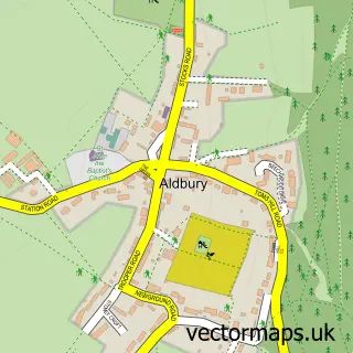 Street map sample of Aldbury, Hertfordshire