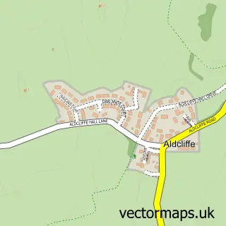 Street map sample of Aldcliffe, Lancashire