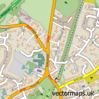 Street map sample of Alderley Edge, Cheshire