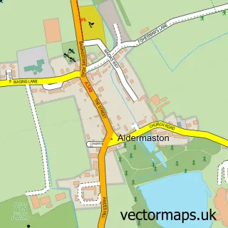 Street map sample of Aldermaston, Berkshire