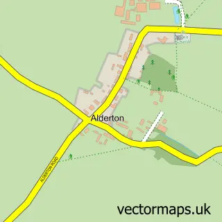 Street map sample of Alderton, Wiltshire