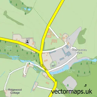 Street map sample of Alderwasley, Derbyshire