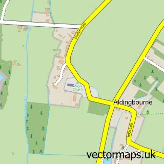 Street map sample of Aldingbourne, West Sussex