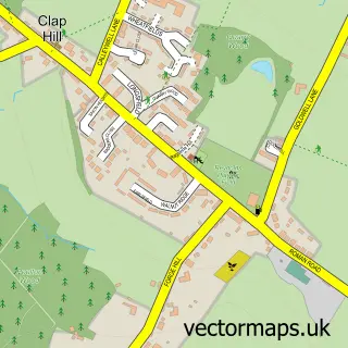 Street map sample of Aldington, Kent