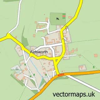 Street map sample of Aldsworth, Gloucestershire