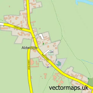 Street map sample of Aldwincle, Northamptonshire