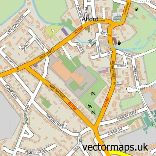 Street map sample of Alford, Lincolnshire