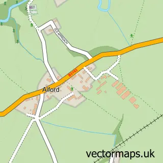 Street map sample of Alford, Somerset
