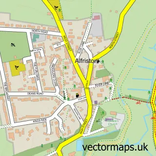 Street map sample of Alfriston, East Sussex