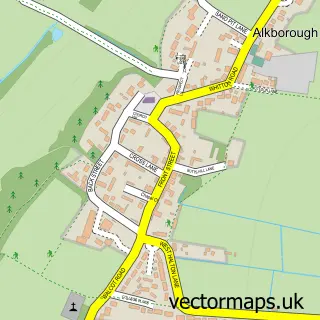 Street map sample of Alkborough, Lincolnshire