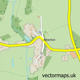 Street map sample of Alkerton, Oxfordshire