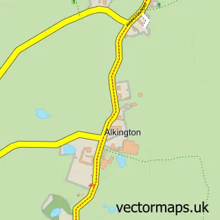 Street map sample of Alkington, Shropshire